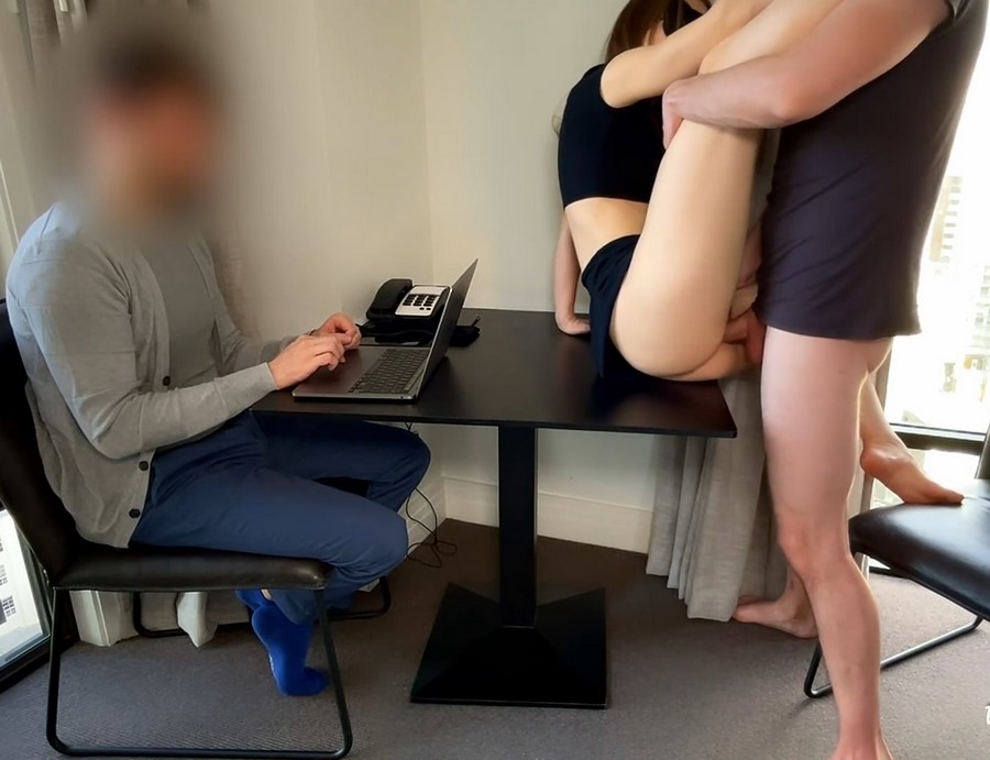 Unknown Husband Ignores Sex In Front Of Him