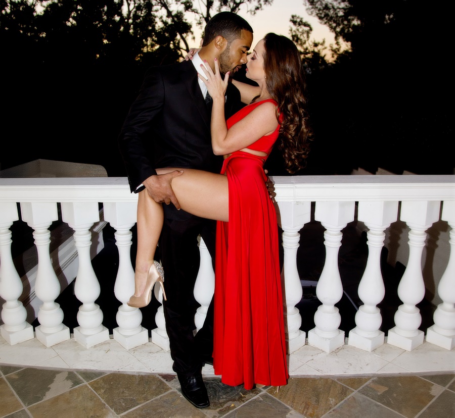 Abigail Mac A Gorgeous Wife In A Red Dress Cheats On Her Husband At A Party.