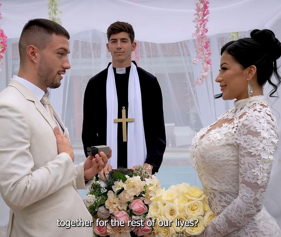 Mariana Martix Bride Fucks The Priest In a Bathroom After Getting Married